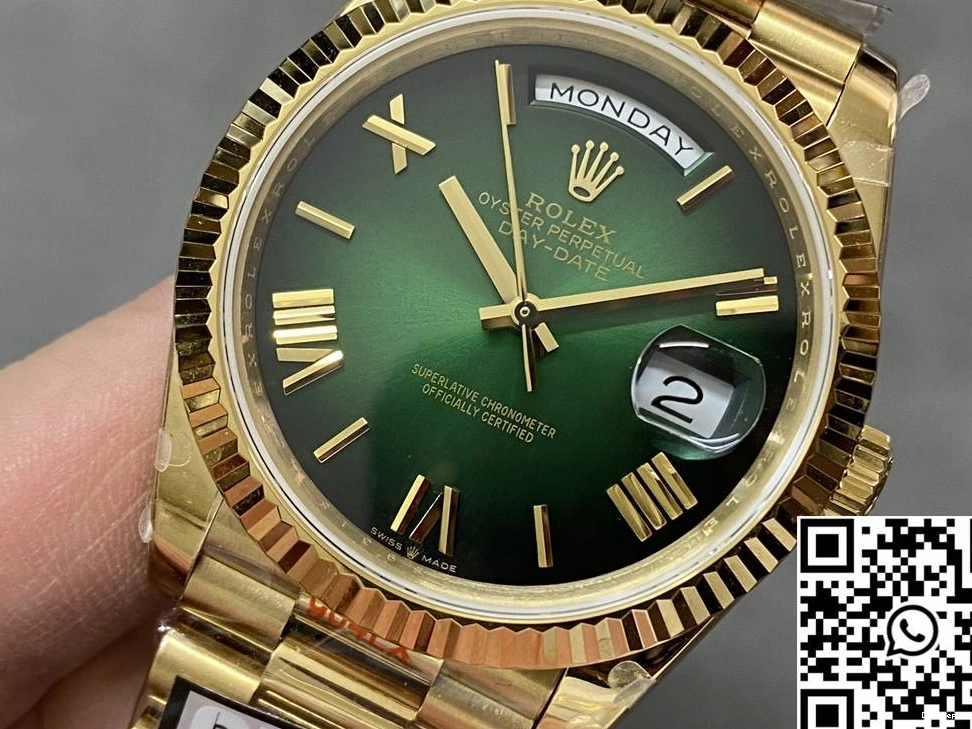 v5 Rolex Date Day Green M228238-0069 Dial 1023 Steel Tungsten Factory Bold QF 0717